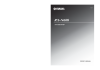 Yamaha RXN-600 - Owners Manual